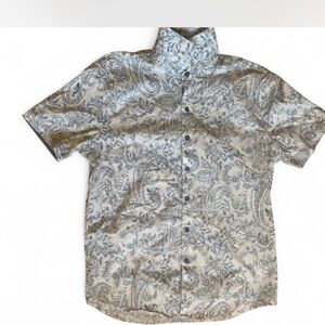 Men's Blue Paisley Shirt